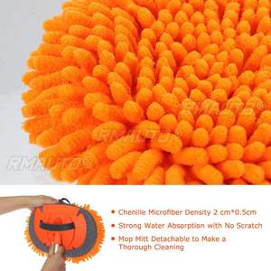 Mopa para lavado de coches con mango ajustable, mopa de limpieza para coches, escoba de chenilla suave, mopa para limpiar ventanas, removedor de polvo para coches, cepillo para encerar - Product Image 3