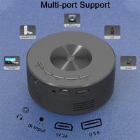 YT200 4K Mini projecteur avec 100 pouces filaire miroir lampe LED téléphone se connecter directement pour les présentations de téléphone portable