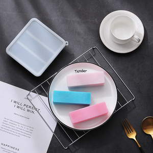 Long Square Eco-Friendly Silica Gel Ice Cube <b>Mold</b> with Soap Strip 1 Piece Silicone <b>Cake</b> <b>Mold</b> - Product Image 1