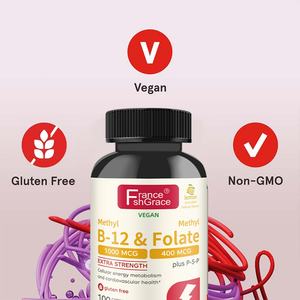 Fabricante de Suplementos en China, Suplemento de Metil B-12 Extra Fuerte, 100 Tabletas, Suplemento para el Metabolismo Energético Celular - Product Image 4