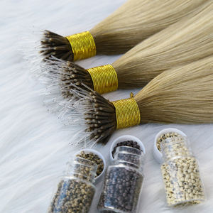 <span class=keywords><strong>Fil</strong></span> de pêche élastique, Balayage ombré blond, Micro Nano anneau, Extensions de <span class=keywords><strong>cheveux</strong></span> humains européens, russes, Remy, Double dessin, vente en gros - Product Image 2