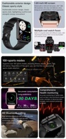 Montre connectée carrée unisexe pas chère avec bracelet en silicone pour appels, suivi d'activité, étanche IP68 pour Android et iPhone