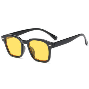 Lunettes de soleil Qianai G6-6195, monture PC, protection UV400, forme carrée irrégulière, style unisexe tendance - Product Image 5