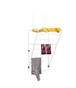 Yeni tasarım 2 katmanlı bez tutucu kapı duvara monte elbise kurutma rafı - Product Image 6