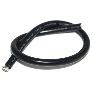 Cable de batería de coche de silicona resistente al calor trenzado negro <span class=keywords><strong>14</strong></span> 12 10 8 6 4 AWG cables eléctricos para inversor de Panel Solar automotriz - Product Image 2