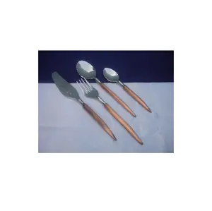 Đồng mạ Flatware Set Hot Bán giá thấp Fancy dao kéo muỗng nĩa đặt sang trọng chất lượng cao bằng thép không gỉ dao muỗng nĩa