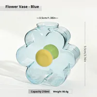 Vase à fleurs en verre borosilicate de haute qualité, simple et coloré, fait à la main, style nordique, transparent, pour arrangement hydroponique, table à manger