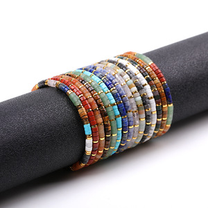 Natural White Howlite Spacer Beads <b>Bracelet</b> – Rainbow Macrame Adjustable Lucky Handmade Jewelry for Women - Product Image 6