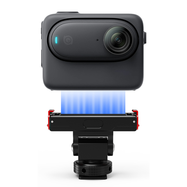 Aluminum Alloy Mini Magnetic Quick Release Charging Base Adapter with 1/4 Thread Cold Shoe Mount for Insta360 GO 3S/GO3 Cameras