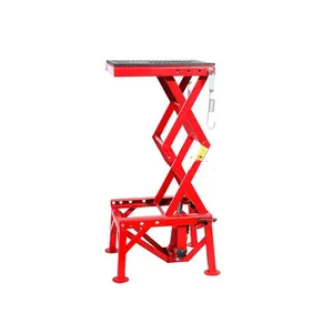 300LB Hydraulische Voetpedaal Afnemende Motorfiets Reparatie Lift Stand met Vier wielen Moving