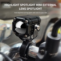 Projecteurs Moto Yeux d'Ange Rouges Phares LED Clignotants Mini Feux de Conduite Lampe de Travail Antibrouillard Ampoule DRL pour Voiture Camion SUV VTT
