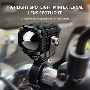 Fari Fendinebbia Moto Angel Eye Rossi a LED Luce Stroboscopica Mini Luci di Guida Lampada da Lavoro DRL per Auto Camion SUV ATV - Product Image 4