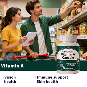 Private Label <span class=keywords><strong>Vitamin</strong></span> A Nahrungsergänzungsmittel Hochdosiertes Retinol für Augengesundheit & Hautaufhellung Stärkt die Immunität Erwachsene 60 Kapseln - Product Image 5