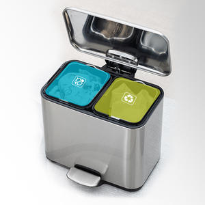 ถังขยะสแตนเลสแบบเหยียบ 3 ลิตร ทรงสี่เหลี่ยม สำหรับใช้ภายในอาคาร มีสีเงิน ดำ ขาวให้เลือก - Product Image 2