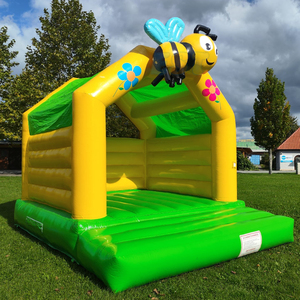 Castillo Inflable con Temática <span class=keywords><strong>de</strong></span> Abejita, Brincolín Comercial Amarillo, Moonwalk Inflable en Venta - Product Image 2