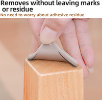 Protections de pieds de meubles en silicone autocollantes antidérapantes silencieuses lavables réutilisables pour chaises et tables pour sols en bois à la maison