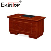 Ekintop Table de bureau classique en MDF de haute qualité Mobilier de bureau Table de professeur Bureau stable en bois
