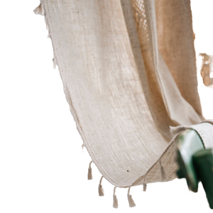 Rideau Bubaba de style américain à plis froncés, tissé, translucide, occultant à 41%-85%, motif floral bohème, en coton, pour salon - Product Image 1