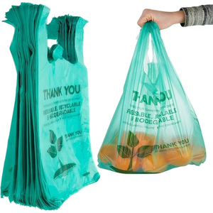 Bolsas de Compras de Polietileno con Logotipo Personalizado al por Mayor, Hechas con Materiales Reciclados para Supermercados y Exposiciones - Product Image 1