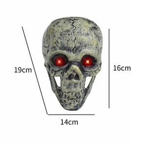 <b>Halloween</b> Glowing Eyes Skull Stake Outdoor Ground <b>Decor</b> For Yard Lawn Garden - Product Image 5