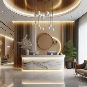 เคาน์เตอร์แคชเชียร์สุดหรูทันสมัยสำหรับคลินิกขนาดเล็ก เคาน์เตอร์ต้อนรับร้านเสริมสวยคุณภาพสูง เคาน์เตอร์แคชเชียร์สำหรับร้านบูติก - Product Image 5