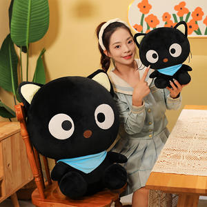 ตุ๊กตาแมวน่ารักดีไซน์ใหม่ สีเข้ม พร้อมผ้าพันคอ ตาโต นุ่มนิ่ม ของขวัญสำหรับเด็ก รับสั่งทำ ขายส่ง - Product Image 3