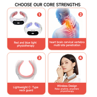 Appareil de physiothérapie laser portable à lumière rouge et bleue pour l'arthrite, le soulagement des douleurs cervicales et le traitement des douleurs au cou, utilisation à domicile