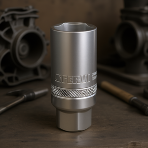 Clé à douille pour bougie d'allumage Fervi, entraînement hexagonal 12 mm, acier au chrome vanadium - Product Image 3