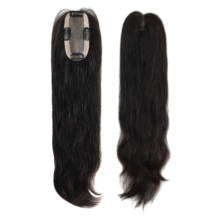 TP30 stock 6cm*12cm monofilament topper Burman remy human hair women crown toupee fine mono base toppers