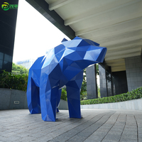 Sculpture d'ours en résine moderne de conception européenne, imperméable, grande taille, décorations d'extérieur, avec couleurs personnalisables