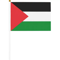 Drapeau palestinien personnalisé à tenir à la main, design moderne, drapeau palestinien en polyester exquis, drapeau à agiter à la main pour exposition