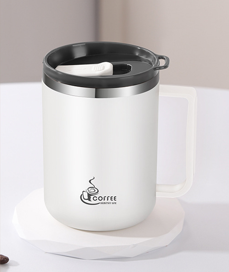 Beige 304-single cup push lid