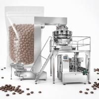 Machine d'emballage multifonctionnelle pour sachets à fermeture éclair, pour le remplissage et la scellure de sachets préformés de grains de café, bonbons, snacks, aliments granulés
