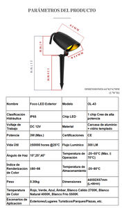 ไฟสปอตไลท์ LED RGBW รุ่น Overseasdesign OL-43 3W ความสว่างสูง ทนทาน สำหรับภายนอกอาคาร ลานบ้าน ต้นไม้ ไม่กระพริบ ปรับแต่งได้ MOQ ต่ำ - Product Image 2