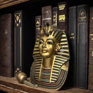 Petite figurine de collection du roi <span class=keywords><strong>Tut</strong></span> égyptien, figurine de tête de pharaon égyptien, sculpture décorative pour la maison, art populaire, cadeau de festival - Product Image 4