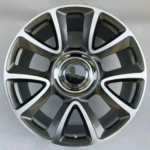 Cerchi in Lega Forgiati a Cinque Razze su Misura 20-22 Pollici per Rolls Royce Phantom/<span class=keywords><strong>Ghost</strong></span>/Cullinan - Colore Personalizzato Grigio Canna di Fucile - Product Image 1