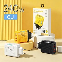 Cargador de Teléfono Móvil Estilo Cyberpunk de 240W con 3 Puertos USB y 5 Puertos USB Tipo C de Carga Rápida 5V3A para Dispositivos Android para iPhone 18