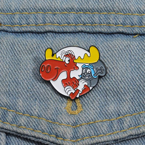 Broche en émail animée de style dessin animé, motif rat, badge de revers, bijou, cadeau pour amis et enfants, vente en gros - Product Image 1