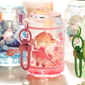 新しいソーダペンダントカスタムステッカーアクリルシェル飲料キーホルダー自作流体麻素材流砂オイルシェル - Product Image 6