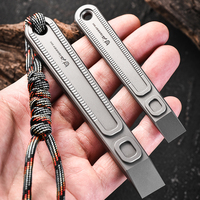 PioneerEDC Titanium Mini Crowbar Outil EDC multifonctionnel portable pour le camping en plein air et la randonnée en alliage de titane TC4