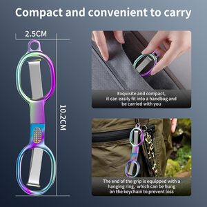 Tijeras Plegables de Acero Inoxidable, Mini Tijeras Pequeñas de Bolsillo, Tijeras Portátiles de Viaje, Tijeras de Manualidades en Miniatura para Exteriores, Hogar y Oficina - Product Image 3