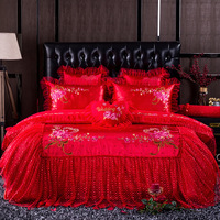 Parure de lit de luxe en gros, ensemble de couette et draps de mariage, taille King et Queen