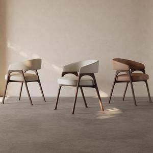 Sedia da Pranzo di Lusso BST Italiana, Design Moderno e Minimalista, con Braccioli, in Pelle Bianca, per Casa, Hotel e Ristorante - Product Image 6