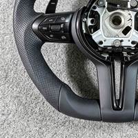 Volant de voiture en cuir personnalisé avec vibration pour BMW M3 M5 F20 F22 F23 F30 F33 F34 X1 F48 X5 F15 X3 F25 F10 E90 E70 E84 F13