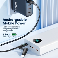 Toocki 2-in-1Smart 6A Câble de charge puce intelligente intégrée avec double interface et sortie en temps réel pour la charge Huawei/iPhone