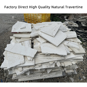 Azulejo de mosaico de travertino caído Natural Beige blanco Irregular piedra de pavimentación loca para interior exterior para pared de piso de piscina de Hotel - Product Image 2