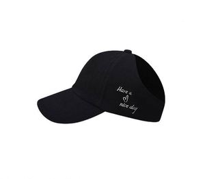 Casquettes de baseball mi-couvrantes pour femmes, en coton brodé de haute qualité, avec ouverture pour queue de cheval, style sportif et bouclé, vente en gros - Product Image 2