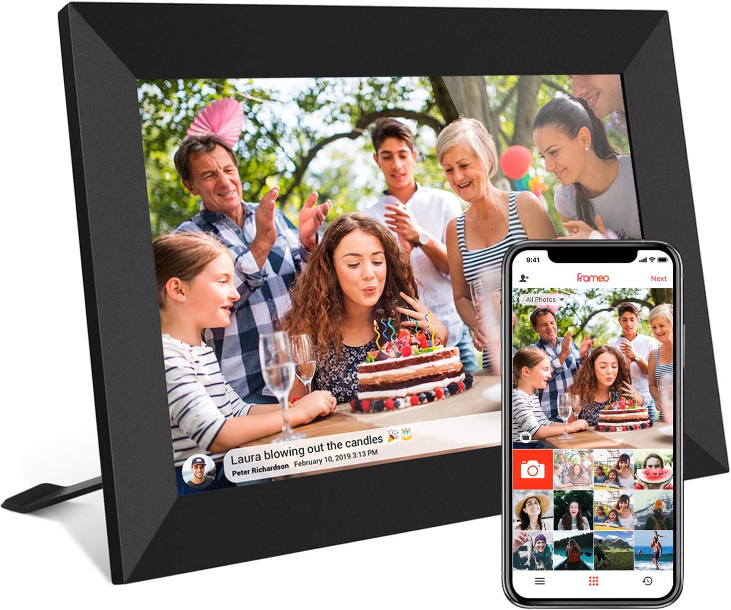 Цифровая фоторамка с Wi-Fi 10,1 дюймов 1280*800 IPS сенсорный экран уникальная эксклюзивная форма рамка цифровая фоторамка
