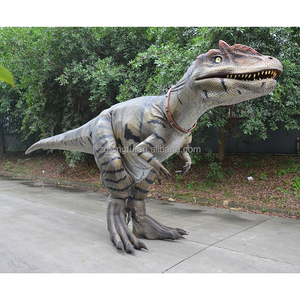Profesional 2 personas realista tamaño real robótico caminar mecánico Animatronic dinosaurio Triceratops disfraz marioneta para la venta - Product Image 4