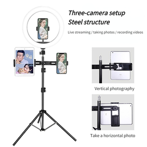 Soporte de película de video HD de 2,1 m Trípode de palo de selfie Universal 360 grados para soporte de teléfono Bluetooth Estuche de cámara digital-Acero duradero - Product Image 4